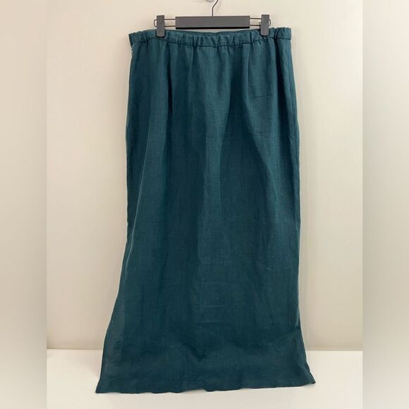 Eileen Fisher 100% Linen Skirt & Blazer Top Set Large - Picture 16 of 16